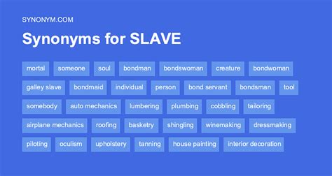 vulgar synonym|other words for slavery.